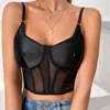 Camisoles Tanks 2023Mesh Slim Sexy Back Small Strap Pure Sex Frauen Unterwäsche