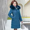 Women's Trench Coats Middle-aged And Elderly Womens Down Cotton-padded Jacket Long Foreign Style Mother Coat Large Size Winter Coa