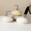 Liquid Soap Dispenser 300ML Ceramic Eggshell Lotion Bottle El Hand Sanitizer Bathroom Shampoo Body Wash Accessories