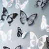Autocollants muraux papillon en cristal 3d, 36 pièces, décoration de maison, nouvel an, noël, papillons créatifs avec décoration de fête en diamant