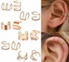 Ear Cuff Gold Leaves Non-Piercing Clips Fake lage ring Jewelry For Women Men Wholesale gifts 2107225080510