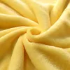 Blankets 39 Blanket On The Bed Soft AutumnSpring Fleece For Sofa Yellow Flannel Warm Solid Color Bedspread 231213