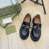 Designer Loafers Monolith Geborsteld Leer Dames chanels schoen Loafer Merk Metalen Gesp CCly Dikke Hak Schoenen Trouwjurk Kalfsleer Meerdere Stijlen Enkele Schoenen