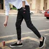 Pantalon en jean pour hommes, pantalon de cowboy court noir, coupe cintrée pour hommes, tuyau serré, slim des années 90, streetwear, tendance denim 2023