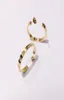 2023 Titanium Steel Gold Hoop Stud Earring을위한 절묘한 단순한 패션 C 다이아몬드 링 레이디 귀걸이 보석 선물 4717940