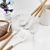 Ustensiles de cuisine en Silicone, ensemble d'ustensiles de cuisine antiadhésifs, spatule, pelle, batteurs d'œufs, manche en bois, outil de cuisine 231213