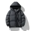 Mens Down Parkas Winter Parkas Mens Cotton Padded Jacket Mens Uppblåsbar jacka utomhus huva jacka avslappnad vindtät jacka tjock varm jacka Mensjacka 231213