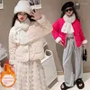 Manteau en duvet pour fille, veste en coton, épais, occidentalisé, tendance, hiver 2023