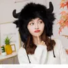 Berets Quaste Fell Bomber Caps Für Frauen Winter Warme Leistung Horn Earflap Hut Mit Schwänzen Weihnachten Geschenke Beanie Hüte Gorros