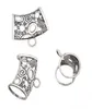 Diy Scarf smycken bails halsband hängar anslutning DIY -komponenter vintage silverkurva ihålig geometri runt Big Hole Alloy Wint2687381