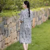 Ubranie etniczne 2023 Chińskie tradycyjne wiosenne i jesienne Zmodyfikowana High End Cheongsam Art Dress Środkowy rękaw luźność