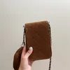 클래식 23 New Women Shoulder Bag Classics Fashion Diamond Lattice Chain Soly Color Crossbody Bag 프랑스 브랜드 더블 레터 고품질 스웨이드 겨드랑이 백