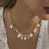 Pendentif Colliers Personnalisé Irrégulier Imitation Perle Épissage Collier Pour Femmes Simple Dames Parti Cadeau Bijoux En Gros Ventes Directes