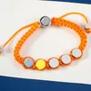 Pulsera de diseñador para mujer Pulsera de trinidad de moda Pulseras de acero inoxidable 316L Cuentas de colores Pulsera tejida simple personalizada Regalo de joyería de diseñador para parejas