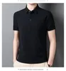 Męskie koszule polo polo dla mężczyzn Summer Lets Short-Down Cllar Solid Button Plus Size Tee Modne luźne topy