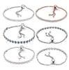 Bracelets de gemm ajusté à la mode Bangle Bijoux pour femmes Bracelet en argent sterling bricolage Pulseras Plata 925 Para Muje7680237