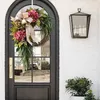 Farmhouse Pink Hydrangea Wreath Rustic Home Decor Artificial Garland for Front Door Wall Decor Q0812291d