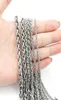 in bulk 10meter Lot Jewelry Making Findings Stainless Steel Wheat Braid Chain 3mm 4mm 5mm 6mm Silver Wheat Spiga Rope Chain DIY Ma3200413