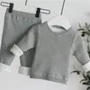 Conjuntos de roupas Bebê Terno Quente Inverno Acolchoado e Engrossado Homens Mulheres Nascidas Crianças Outono Bottoming Jumper Roupas