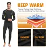 Ensemble de sous-vêtements thermiques pour hommes, combinaison de Sport respirant, couche de Base, manches longues, haut et bas d'hiver pour l'entraînement, le ski, 231212