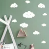 10 stks/set Witte Kleur Glimlach Gezicht Wolken Cartoon Muurstickers voor Kinderkamer Baby Kinderkamer Muurstickers Home Decoratieve Decor