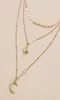 Ankunft Europäische Amerikanische Mode Street Style Stern Mond Halskette Karte Hals Mehrschichtige Kupfer Halsketten Schmuck Zubehör6656937