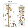 Cartoon Animal Height Ruler Meaure Wall Stickers for Kids Room Bedroom Cute Lion Monkey Elephant Growth Chart Ruler Wall Decals