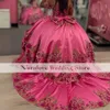 Charro Quincenaraは肩のemboridery Lace Sweet 16 Prom Dress Vestidos de xv Anos Quinceanera 2024