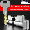 Door Locks European standard high quality lock cylinder 11pin antitheft door Entry Outdoor Cylinder 231212