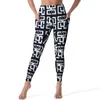 Kvinnors leggings stamtryck yoga byxor sexig vintage afrikansk grafisk push up fitness leggins kvinnliga retro snabbtorkade sportstrumpbyxor