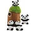 Giocattoli per cani mastica 5 pezzi / set Burrow Giocattoli interattivi per cani Hide Seek Giocattoli per cuccioli Squeak colorati Animali di peluche Puzzle di peluche Fori per alberi Giocattolo 231212