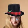 Berets Trendy Black Christmas Hat Adjustable Fit Design High Hats Great For Company Event Game Playing