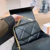 Designer handväska axel högkvalitativ kedjepåse topp totes väskor plånbok check tråd handväska bokstäver fyrkantiga ränder kvinnor lyxhandväskor