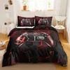 Sängkläder set spelare sängkläder för pojke gamepad controller duvet cover set king size videospel med täckning tonåringar polyester quilt cover 231212