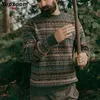 Männer Pullover Supzoom England Stil Ankunft Herbst Und Winter Dicke Pullover Oansatz Geometrische Vintage Top Mode Casual Pullover Männer 231212