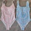 Floral Print Swimwear Classic Designer One Piece Bikinis Women Padded Swim Bathing Suit Summer Quick Dry Hot Spring Swimsuit