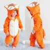 Barboteuses Bébé barboteuses hiver Costume flanelle pour fille garçon enfant en bas âge vêtements pour bébés enfants ensemble animaux Panda tigre Lion licorne Ropa Bebe 231212