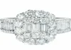 Vecalon Baguette Promise Ring 925 Sterling Silver T Shape 5A CZ Statement Women for Women Bridal Fine Jewelry6554329