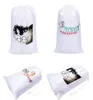 Custom Logo Printed 50PcsLot Polyester Satin Silk White Bags Drawstring Hair Bags Packaging Hair Extension Packaging3898732