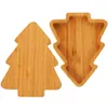 Decoratieve beeldjes 2 stuks kerstboom serveerschaal xmas dienblad sauskom snackvoorgerecht