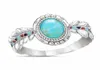 Bague en argent Sterling 925 incrustée de plumes d'aigle Turquoise, Style classique, bijoux de fête de mariage pour dames, taille 6104521898