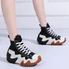 Kleding Schoenen Ademend Gevulkaniseerd Vrouwen Lace Up Platform Sneakers Dikke Bodem Grote Maat Canvas Casual Tenis Feminino 231212