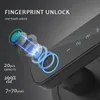 Fechaduras de porta Tuya Smart Fingerprint Handle Lock Senha eletrônica Bluetooth APP Keyless Home Office Security 231212