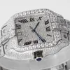 Handgemachte Diamonds Watch Mens Uhren Automatisch mechanisch 40-mm-Saphir mit Diamantstahlarmband Armbandwatch Montre de Luxe