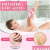 Badborstels, sponzen Scrubbers Groothandel Exfoliërende douche Badhandschoenen Borstels voor spa Mas en bodyscrubs Dode huidcellen Solft Su Otrp7