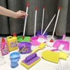 Outils atelier Mini Simulation nettoyage semblant jouer enfants jouets balai pour enfants pinceaux de maquillage ensemble de machine à laver jeu de maternelle 231213