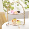 Plates Metal Cake Stand Without Plate Party Decoration Decorative Dessert For Housewarming Birthday Wedding Celebration Parties