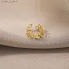 Charme KISSWIFE Gold Farbe Blätter Ohr Manschette Schwarz Nicht Piercing Ohr Clips Gefälschte Knorpel Ohrringe Clip Ohrringe Weiblichen Schmuck Großhandel T231213