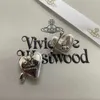 Designer Viviene Westwood New Viviennewestwood 23 New Western Empress Dowagers Great Love Saturn Pins Pearl Earrings Female Sweet Cool Spicy Girl Orietta Peach He