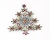 30 PCSLOT Spettame personalizzate Crystal Rhinestone Pin dell'albero di Natale grande per XMAS GiftDecoration4116135